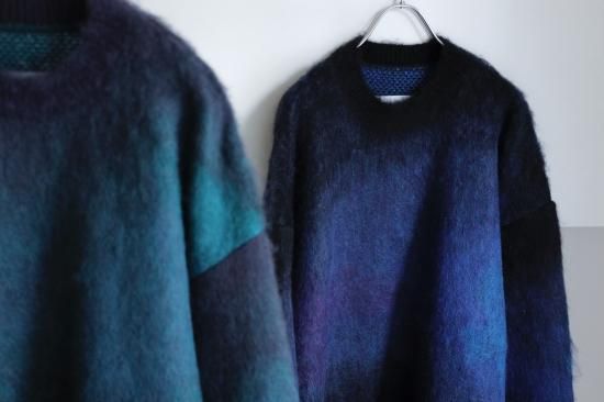 stein | シュタイン OVERSIZED GRADATION MOHAIR LS(BLACK) / オーバー 