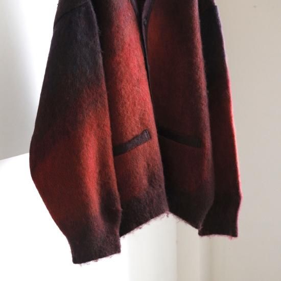 stein | シュタイン GRADATION MOHAIR CARDIGAN(RED) / オーバー stein | シュタイン GRADATION MOHAIR CARDIGAN(RED) / オーバー