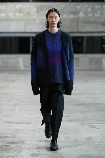 stein | シュタイン GRADATION MOHAIR CARDIGAN(BLACK) / オーバー