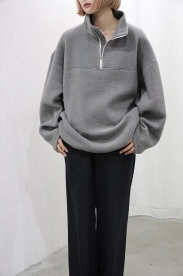 トップス Blanc YM/ Wool half zip pullover Blanc YM / Wool half zip pullover(GRAY)通販サイト - 京都