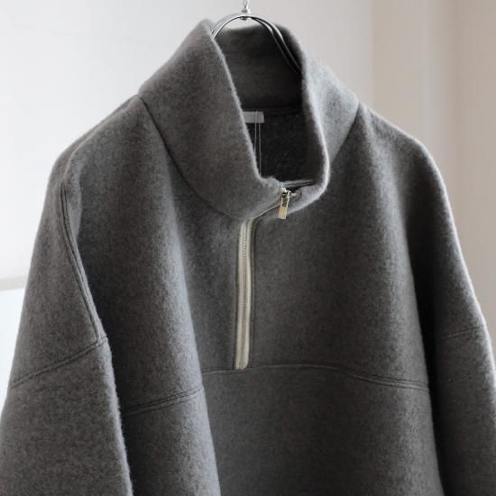 トップス Blanc YM/ Wool half zip pullover Blanc YM / Wool half zip pullover(GRAY)通販サイト - 京都
