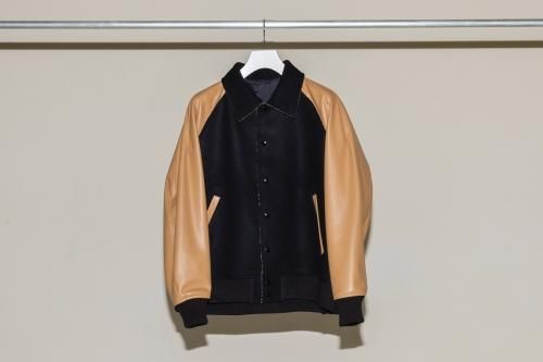 <img class='new_mark_img1' src='https://img.shop-pro.jp/img/new/icons47.gif' style='border:none;display:inline;margin:0px;padding:0px;width:auto;' />no. / BONDING MELTON AWARD JACKET(BLACK)