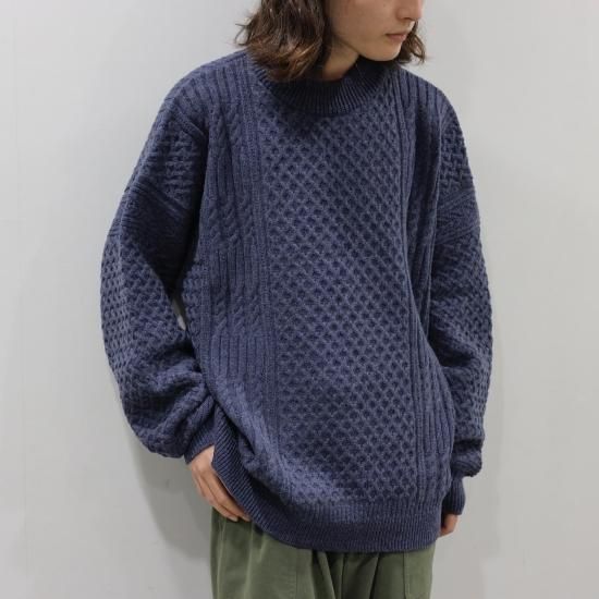YASHIKI ニット クルーネック 青 【公式通販】