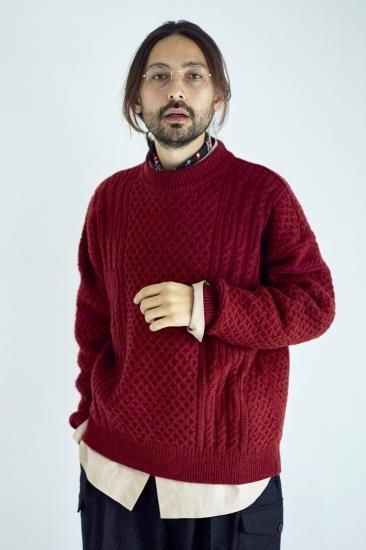 YASHIKI / Tokei Knit(BURGUNDY) | トケイニット(バーガンディ) 通販