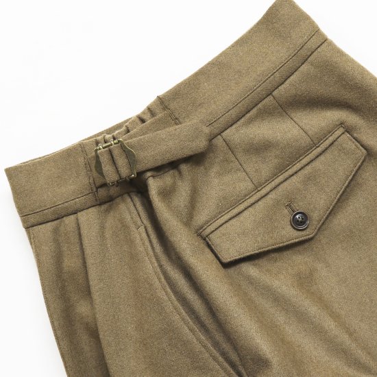 SAYATOMO / 2-Tack Flannel Cargo Pants(BEIGE) | 2タックフランネル