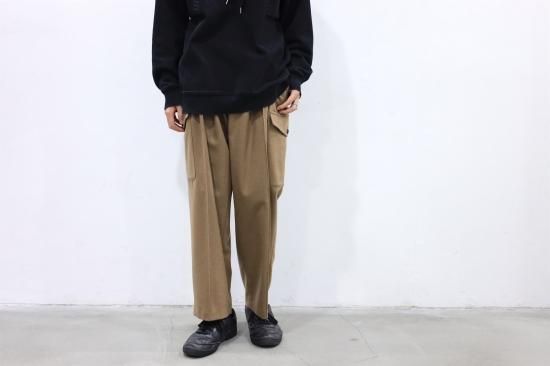 SAYATOMO / 2-Tack Flannel Cargo Pants(BEIGE) | 2タックフランネル