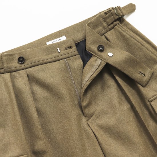 SAYATOMO / 2-Tack Flannel Cargo Pants(BEIGE) | 2タックフランネル