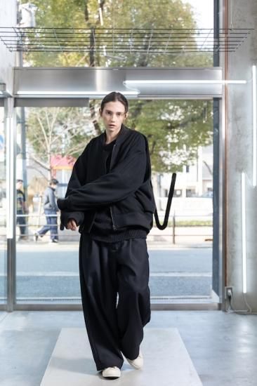 ジャケット・アウター VOAAOV OVERSIZE WOOL BOMBER JACKET VOAAOV | ヴォアーブ WOOL OVERSIZED FLIGHT JACKET(BLACK)通販