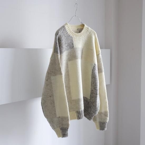 YOKE ss GRADATION JACQUARD SWEATER