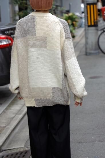 YOKE | INTARSIA BLOCKING CREWNECK SWEATER(ECRU) | インター YOKE | INTARSIA BLOCKING CREWNECK SWEATER(ECRU) | インター