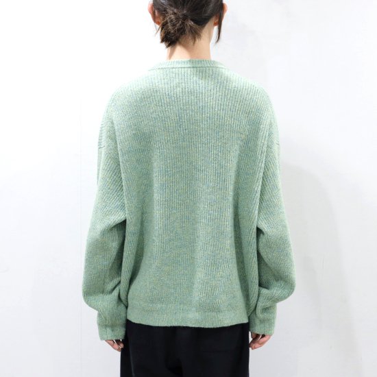 YOKE | BABY ALPACA RIB SWEATER(LIME) | ベビーアルパカリブニット