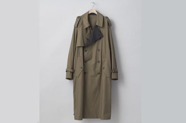 stein | シュタイン OVERSIZED CONTRAST TRENCH COAT(DARK BEIGE