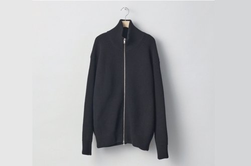 <img class='new_mark_img1' src='https://img.shop-pro.jp/img/new/icons2.gif' style='border:none;display:inline;margin:0px;padding:0px;width:auto;' />stein / OVERSIZED DRIVERS KNIT ZIP JACKET(BLACK)