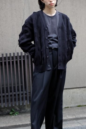 【stein】BUMPY PATTERNED KNIT CARDIGAN stein / シュタイン】BUMPY PATTERNED KNIT CARDIGAN - GREEN