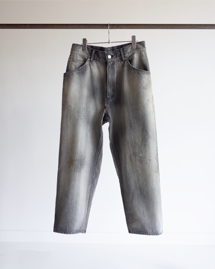 ANCELLM | アンセルム SELVEDGE TAPERED 5P DENIM PANTS(L.BLACK