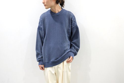 <img class='new_mark_img1' src='https://img.shop-pro.jp/img/new/icons2.gif' style='border:none;display:inline;margin:0px;padding:0px;width:auto;' />YASHIKI / Hanadoki Knit(SMOKY-BLUE)