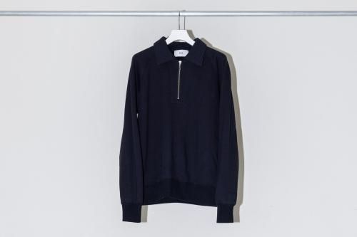 <img class='new_mark_img1' src='https://img.shop-pro.jp/img/new/icons47.gif' style='border:none;display:inline;margin:0px;padding:0px;width:auto;' />no. / HALF ZIP COLLAR SWEAT(BLACK)