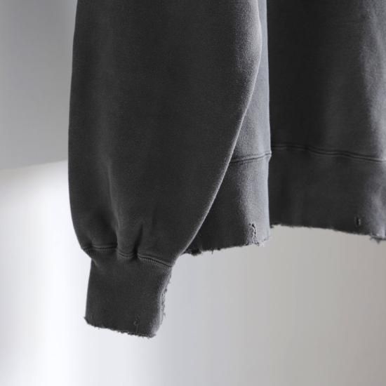 ANCELLM | アンセルム DYED DAMAGE HOODIE(F.BLACK) / ダイ