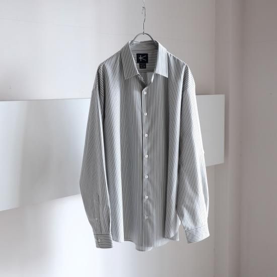 KANEMASA | カネマサ Pencil Stripe Dress Jersey Shirt(GRAY SP