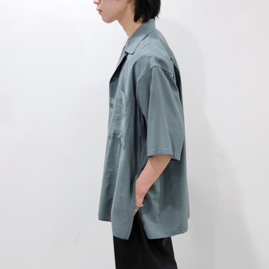 YOKE Wide Fit OpenCollar Shirt 20AW レーヨン-