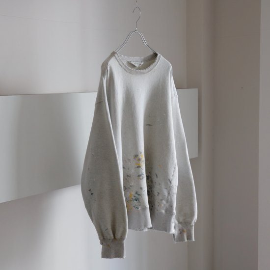 ANCELLM | アンセルム HAND PAINTING SWEAT SHIRT(ASH GRAY) / ハンド