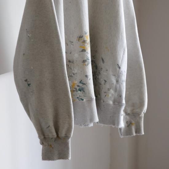 ANCELLM | アンセルム HAND PAINTING SWEAT SHIRT(ASH GRAY) / ハンド