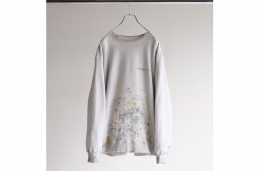 <img class='new_mark_img1' src='https://img.shop-pro.jp/img/new/icons2.gif' style='border:none;display:inline;margin:0px;padding:0px;width:auto;' />ANCELLM / HAND PAINTING SWEAT SHIRT(ASH GRAY)