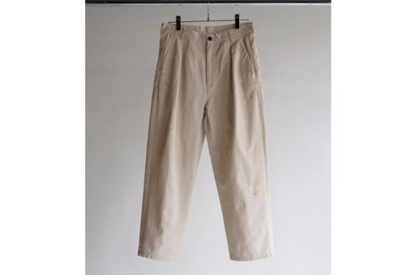 ANCELLM | アンセルム PAINT CHINO TROUSERS(BEIGE) / ペイントチノ 