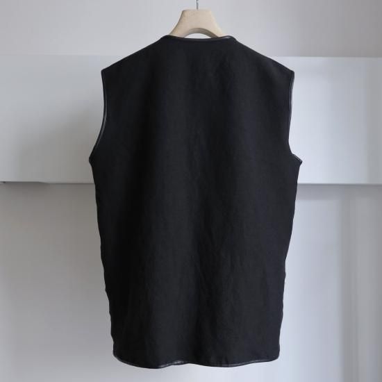 Nomat | PIPING VEST(BLACK) | パイピングベスト(ブラック)通販