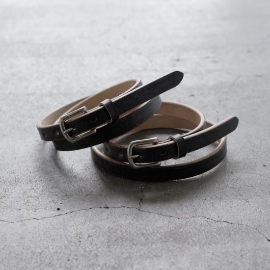 INTÉRIM | OAK BARK LEATHER BELT(BLACK) | オークバークレザー INTÉRIM | OAK BARK LEATHER BELT(BLACK) | オークバークレザー
