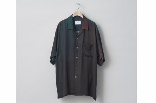 stein | シュタイン OVERSIZED CUPRO OPEN COLLAR SS SHIRT(GRADATION