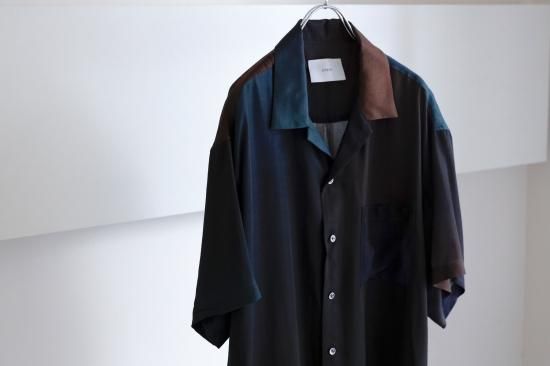 stein | シュタイン OVERSIZED CUPRO OPEN COLLAR SS SHIRT(GRADATION