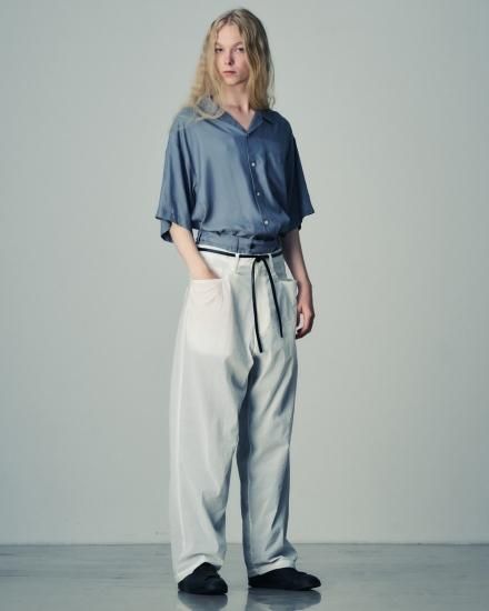 stein | シュタイン OVERSIZED CUPRO OPEN COLLAR SS SHIRT(BLUE stein | シュタイン OVERSIZED CUPRO OPEN COLLAR SS SHIRT(BLUE