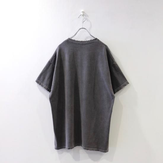 ANCELLM | アンセルム EMBROIDERY DYED T-SHIRT(F.BLACK) / 刺繍