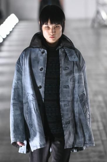 YOKE | CUT-OFF LEATHER CAR COAT(WHITE) | カットオフレザー YOKE | CUT-OFF LEATHER CAR COAT(WHITE) | カットオフレザー