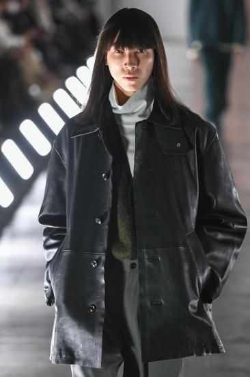 YOKE | CUT-OFF LEATHER CAR COAT(BLACK) | カットオフレザー YOKE | CUT-OFF LEATHER CAR COAT(BLACK) | カットオフレザー
