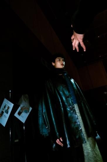 YOKE | CUT-OFF LEATHER CAR COAT(BLACK) | カットオフレザー YOKE | CUT-OFF LEATHER CAR COAT(BLACK) | カットオフレザー