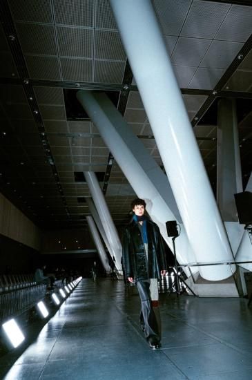 YOKE | CUT-OFF LEATHER CAR COAT(BLACK) | カットオフレザーカー