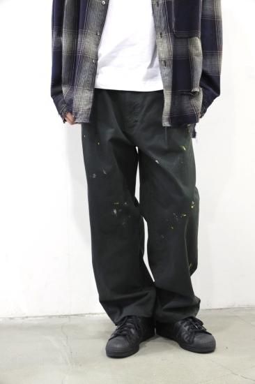 ANCELLM | アンセルム PAINT CHINO TROUSERS(BLACK) / ペイント ANCELLM | アンセルム PAINT CHINO TROUSERS(BLACK) / ペイント