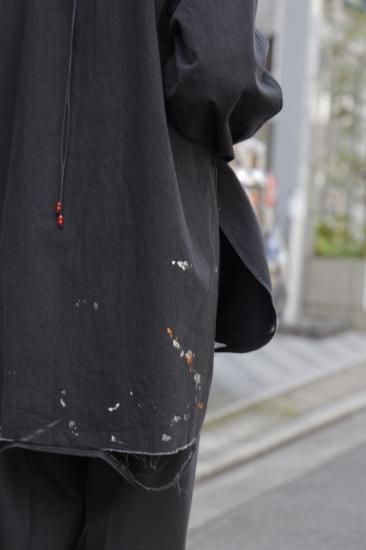 ANCELLM | アンセルム DENIM PAINT LONG SHIRT(BLACK) / デニム ANCELLM | アンセルム DENIM PAINT LONG SHIRT(BLACK) / デニム