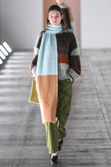 トップス YOKE23AW MOHAIR BORDER CREWNECK SWEATER YOKE 23AW MOHAIR BORDER CREWNECK SWEATER