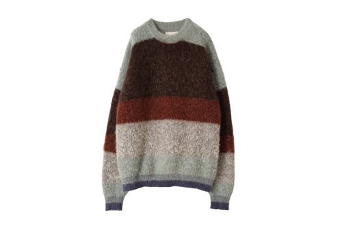 <img class='new_mark_img1' src='https://img.shop-pro.jp/img/new/icons2.gif' style='border:none;display:inline;margin:0px;padding:0px;width:auto;' />YOKE / MOHAIR BORDER CREWNECK SWEATER(BROWN)