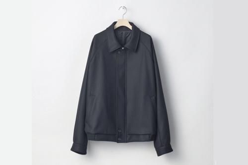 <img class='new_mark_img1' src='https://img.shop-pro.jp/img/new/icons2.gif' style='border:none;display:inline;margin:0px;padding:0px;width:auto;' />stein / OVERSIZED MELTON HARRINGTON ZIP JACKET(BLACK)