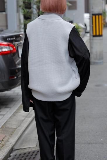 stein | シュタイン OVERSIZED DRIVERS KNIT ZIP VEST(OFF GREY stein | シュタイン OVERSIZED DRIVERS KNIT ZIP VEST(OFF GREY