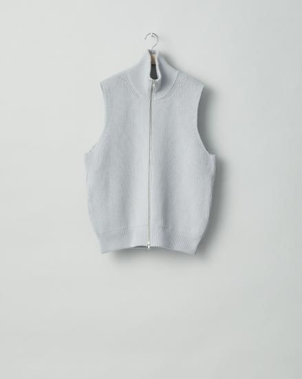 stein | シュタイン OVERSIZED DRIVERS KNIT ZIP VEST(OFF