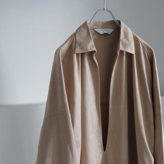 ANCELLM | アンセルム VEGAN LEATHER SKIPPER SHIRT(D.PINK