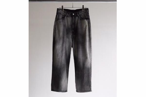 ANCELLM | アンセルム MIX COLOR WIDE DENIM PANTS(BLACK ANCELLM | アンセルム MIX COLOR WIDE DENIM PANTS(BLACK