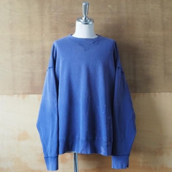 INTÉRIM | BLEACH,HYPER BIG V LOOP WHEEL SEAMLESS SWEAT SHIRT(B