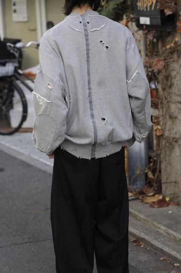 stein | シュタイン OVERSIZED RECONSTRUCTION SWEAT LS(GREY