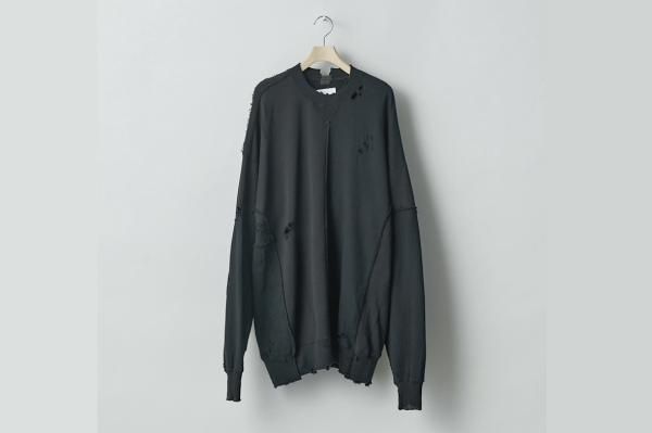 stein | シュタイン OVERSIZED RECONSTRUCTION SWEAT LS(BLACK stein | シュタイン OVERSIZED RECONSTRUCTION SWEAT LS(BLACK
